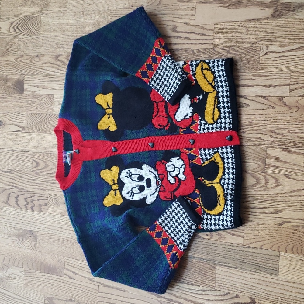(Y14) Mickey's Stuff for Kids Walt Disney Co. Vintage 80s 90s Cardigan Classic